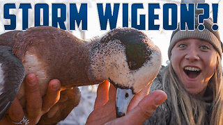 We Shot a STORM WIGEON?! Oklahoma BLIZZARD Duck Hunt