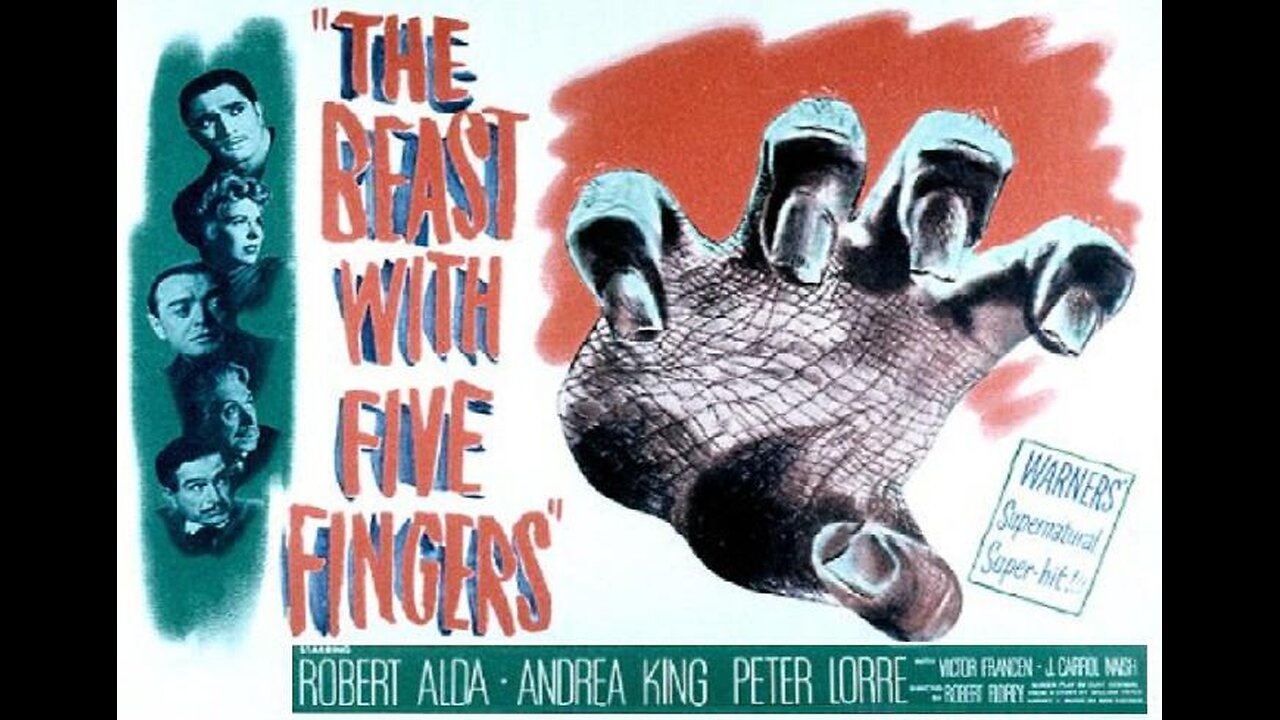 Peter Lorre THE BEAST WITH FIVE FINGERS 1940 Murdered Man's Hand Comes for Revenge FULL MOVIE in HD