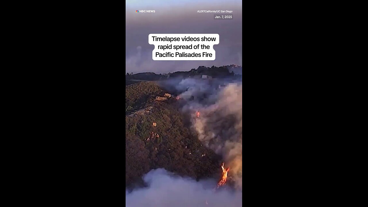 Timelapse videos show rapid spread of the Pacific Palisades Fire