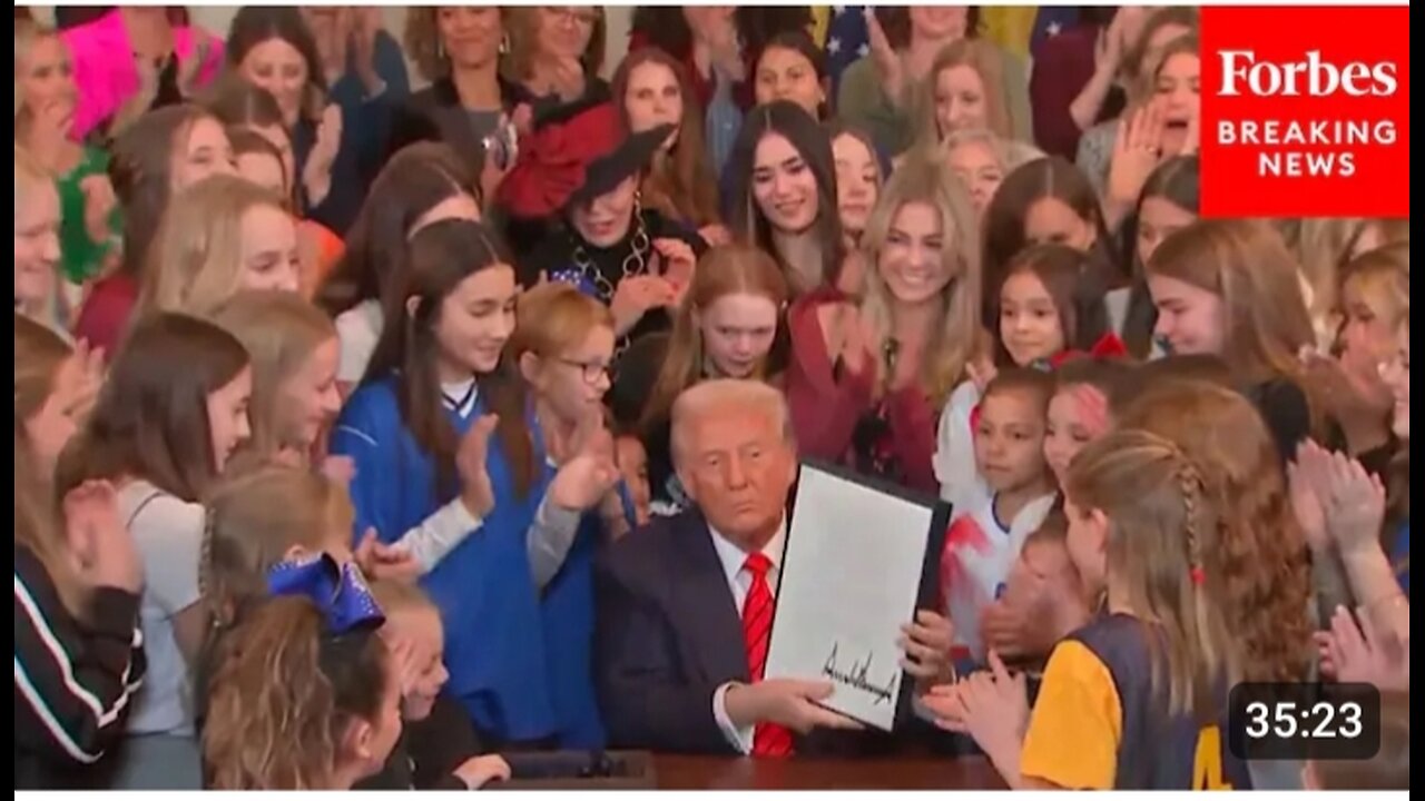 BREAKING NEWS President Trump Signs Executive Order To Ban Transgender Athletes From Women s Sports