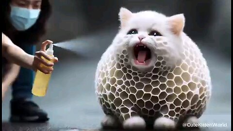 Poor Cat Infected with New Virus ⎮Kind Doctor ⎮Cute Cat🦠🐱#cat #aicats #catvideos2024 #catvideo2025