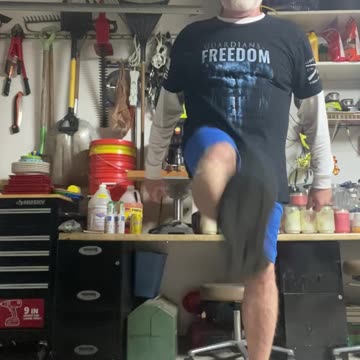 Core Work... Squat to Front Leg Kick!