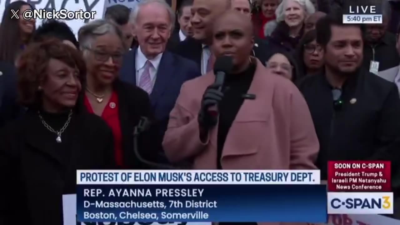 Vile Dem Rep Pressley calls for “AGITATION IN THE STREETS” & refers to Elon as a NAZI