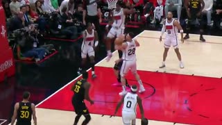 NBA - Amen Thompson comes FLYING in for the rejection!