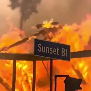 Sunset Boulevard is on fire