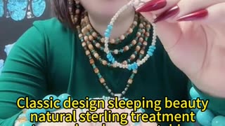 250116-1 Classic design sleeping beauty natural sterling treatment turquoise shape matching S925