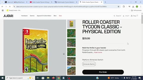 RollerCoaster Tycoon Classic Getting A Physical Switch Release In April