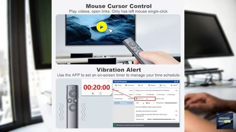 NORWII Presentation Clicker with Digital Pointer