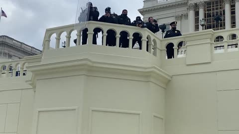 Police firing into the crowd on January 6th