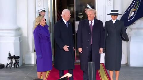 President-elect Trump arrives at White House, greeted President Biden in Washington D.C.