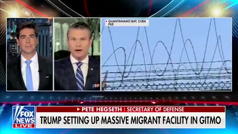 Pete Hegseth backs up Trump on the decision to use Guantanamo Bay.