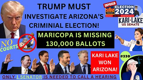 #330 MARICOPA COUNTY REJECTED 130,000 Early Ballots 11/6 & 11/7 BUT CERTIFIED ONLY 8,559 Were For ENTIRE Election. Where Are MISSING Ballots? Why Are RNC, AZGOP, Kari Lake, Harmeet Dhillon, Jen Wright Silent? Results ILLEGIT…TRUMP MUST INVESTIGATE!