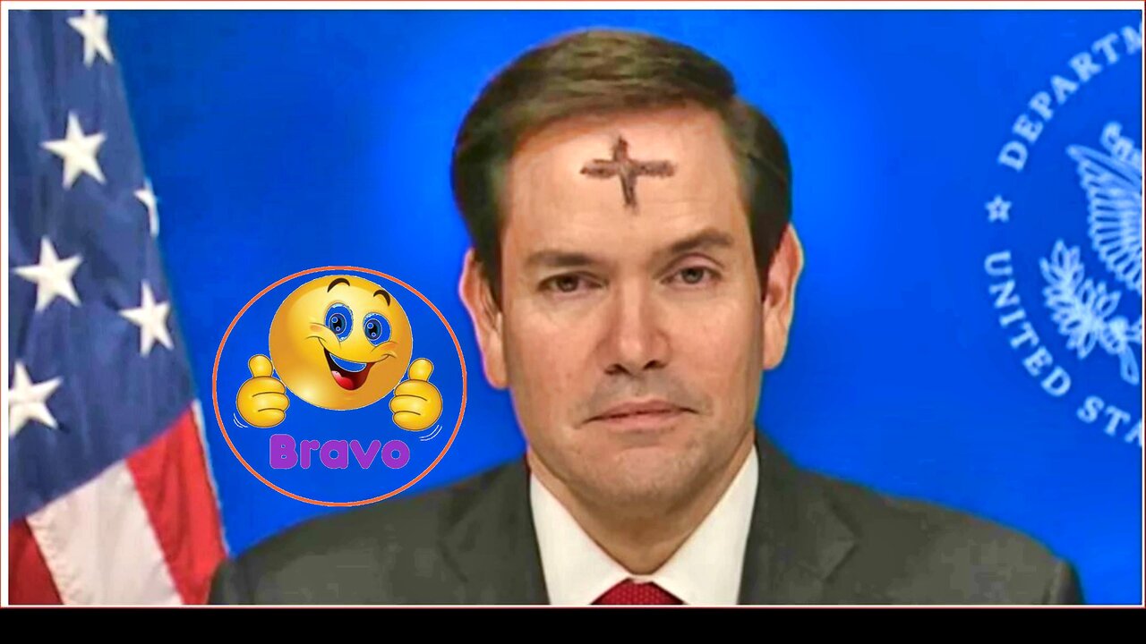 SecState Marco Rubio Appears on Television With The Ashes CROSS on His Forehead