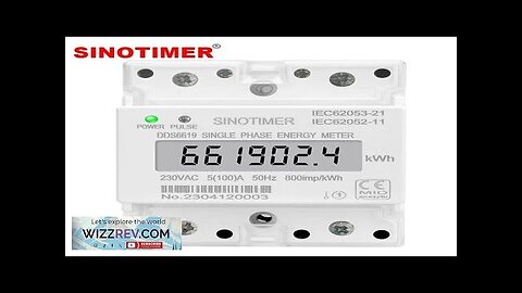 SINOTIMER Din Rail Single Phase Electronic Energy Meter AC 220V 100A kWh Review