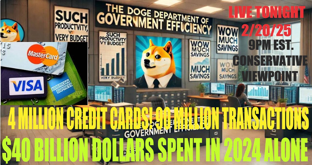 40 MILLION GOVERNMENT CREDIT CARDS AND ONLY 2.6 MILLION EMPLOYEES!! ANYONE SEE THE PROBLEM??