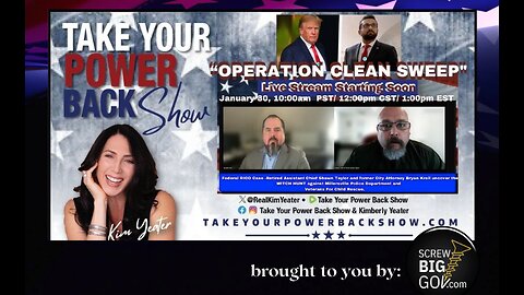 ANNOUNCING BREAKING NEWS LIVESTREAM: OPERATION CLEAN SWEEP