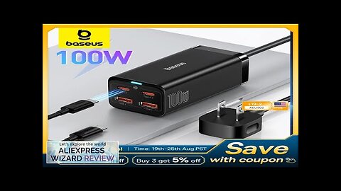 Baseus 100W 65W GaN Charger Desktop Laptop Fast Charger 4 in 1 Review