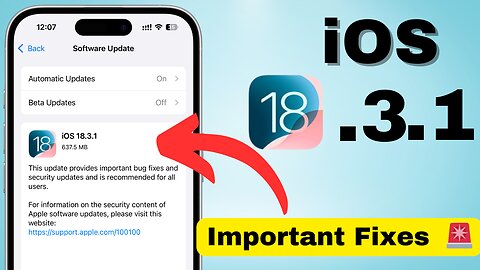 iOS 18.3.1 Update is out