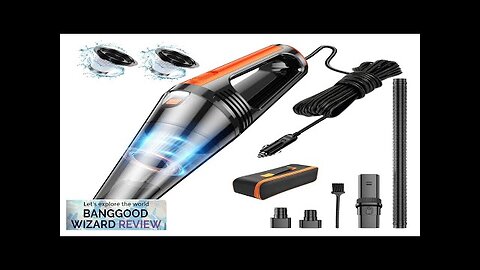 120W High-Power 6000PA Portable Corded Car Vacuum Cleaner with LED Light Wet Review