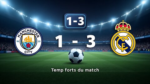 Temps forts du match : Manchester City a perdu 1-3 contre le Real Madrid