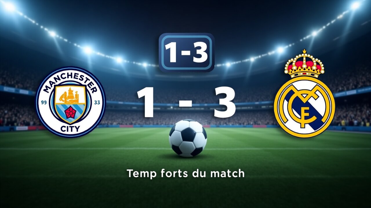 Temps forts du match : Manchester City a perdu 1-3 contre le Real Madrid