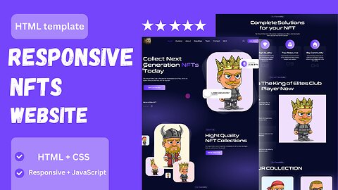 Responsive NFT Website Using HTML CSS JavaScript