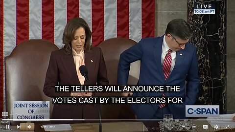 Joint Session of Congress to Count Electoral College Votes