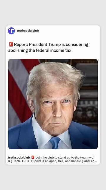 Trump Considers Abolishing Income Tax