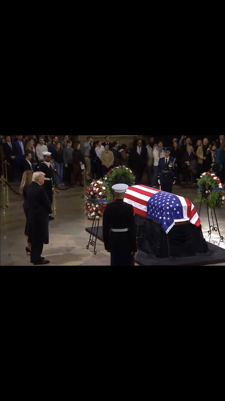 TRUMP❤️🇺🇸🥇🪽FIRST LADY MELANIA PAY RESPECTS🤍🇺🇸🏅🪽 TO FORMER U.S PRESIDENT💙🇺🇸🪽🏅🏛️⭐️