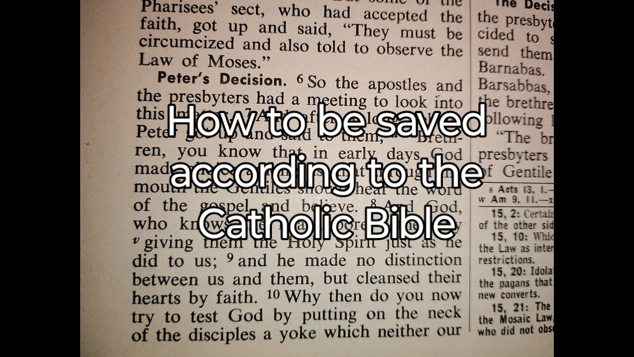 Salvation according to the Catholic Bible