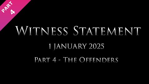 Witness Statement: Part 4 of 9 - The Offenders