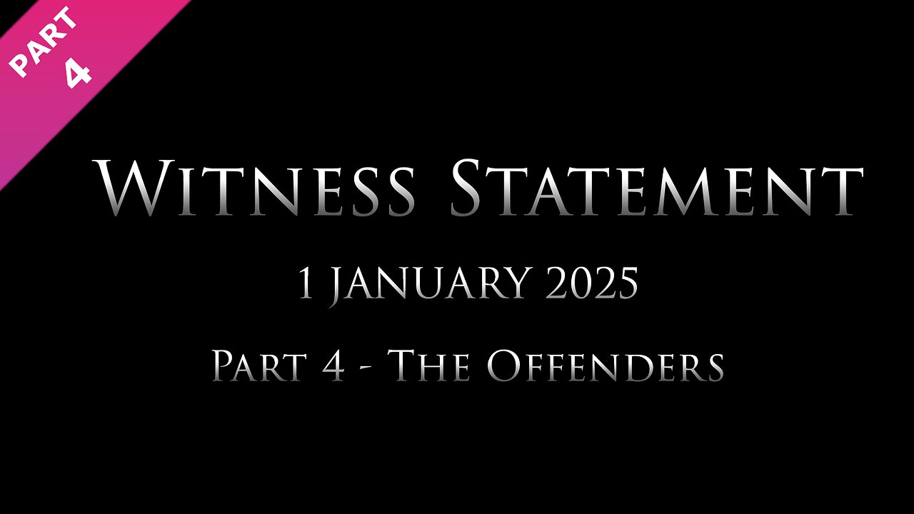 Witness Statement: Part 4 of 9 - The Offenders