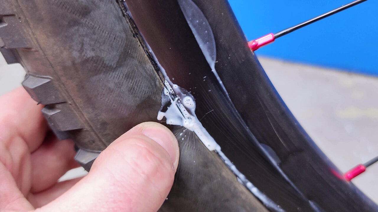 Bicycle wheel goes flat, how to fix it. Replacing the sealant in a tubeless tyre