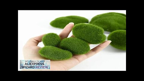 10Pcs Simulation Moss Stone Artificial Moss Rocks Ball Fake Green Plant Review