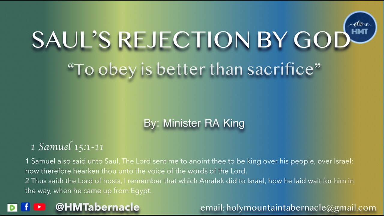 SAUL'S REJECTION BY GOD