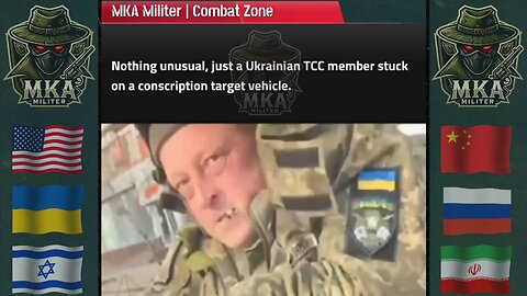Ukrainian TCC Officer Gets Stuck on Military Draft Vehicle