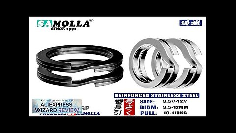 Fishing Split Rings Silver/Black Stainless Steel 3.5-12MM High Quality Strengthen Double Review