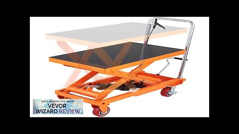 VEVOR Hydraulic Lift Table Cart 1100lbs Capacity 35.4" Lifting Height Manual Single Review