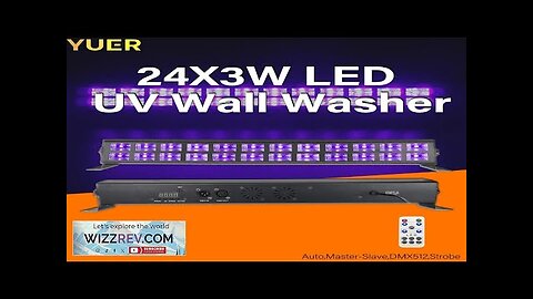 24X3W LED UV Wall Washer Lights Remote Control UV LED Strobe DJ Review