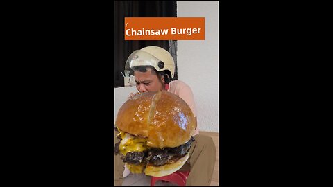 Chainsaw Burger Challenge: The Funniest Fail Ever!#comedyvideo