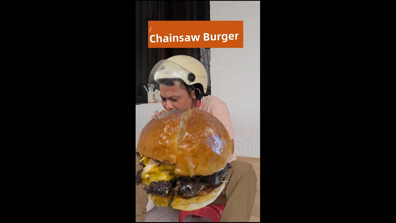 Chainsaw Burger Challenge: The Funniest Fail Ever!#comedyvideo