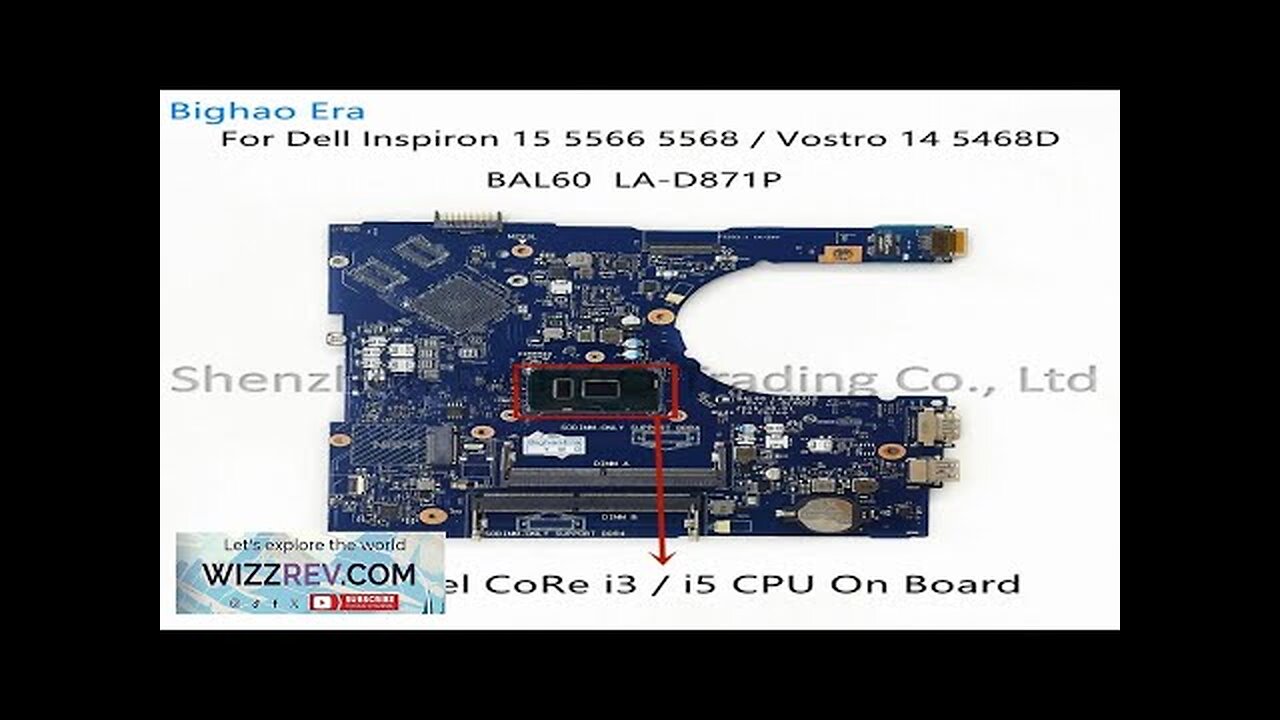 BAL60 LA-D871P For Dell Inspiron 15 5566 5568 5468D Laptop Motherboard Review