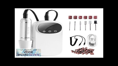 VEVOR Electric Rechargeable Nail Drill 35000RPM Portable Cordless Nail E File Machine Review