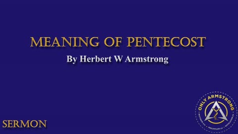 Meaning of Pentecost- Pentecost '77