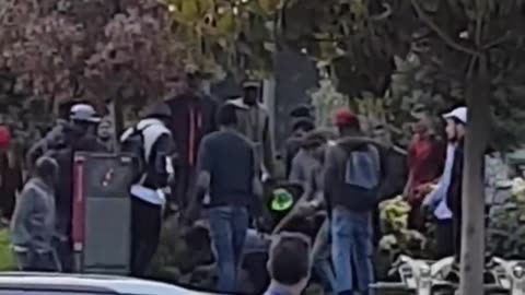 Milan ITALY , Migrants Fighting eachother