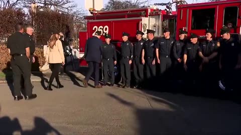 President Trump meets with California firefighters