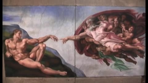 Time Lapse Sidewalk Chalk Art - Michelangelo Sistine Chapel Street Painting - Speedpaint