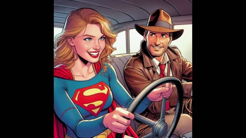 Supergirl and The Superman Poster