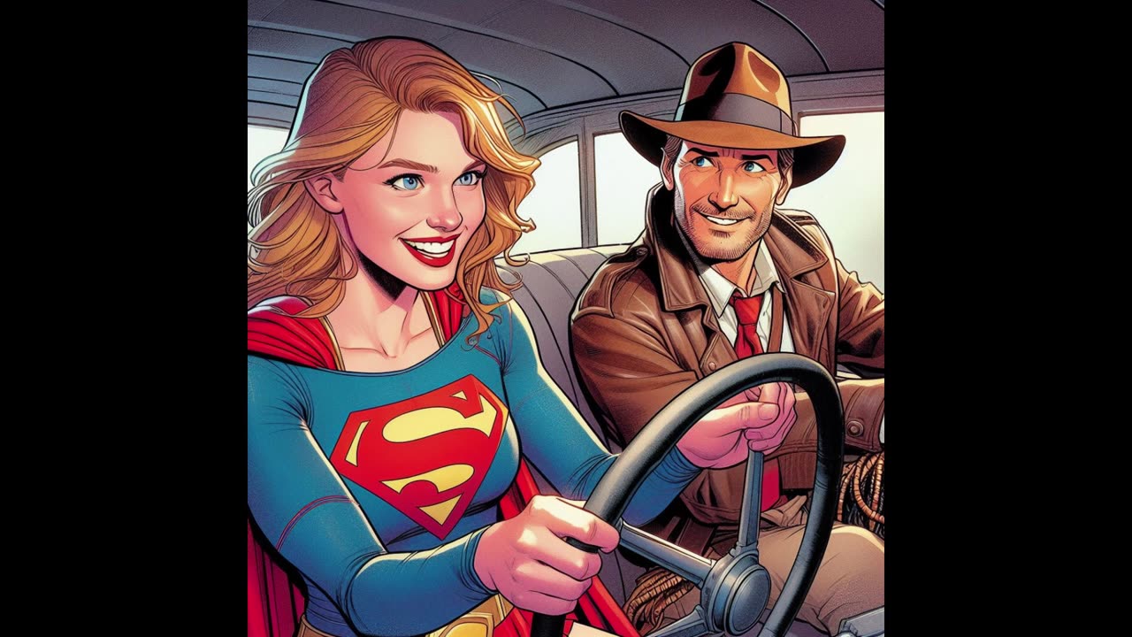Supergirl and The Superman Poster