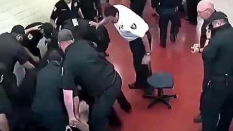 Man takes on a group of 20 officers